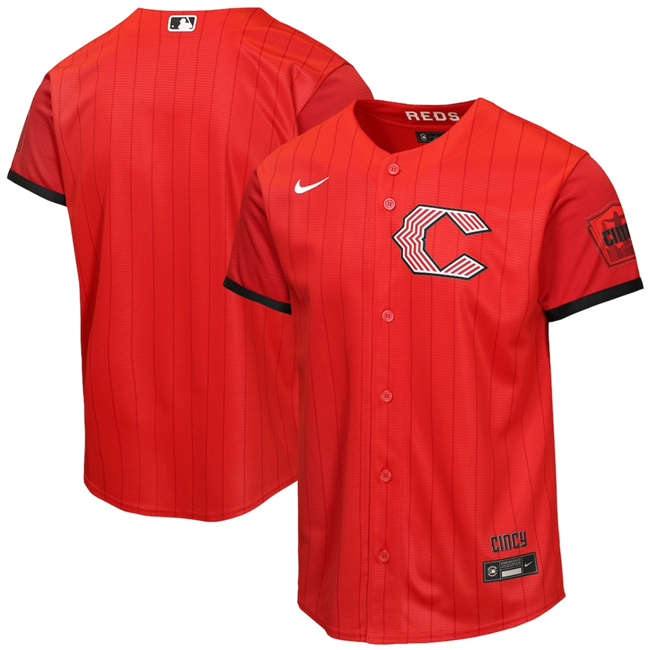 Youth Cincinnati Reds Blank Red 2026 City Connect Stadium Stitched Baseball Jersey